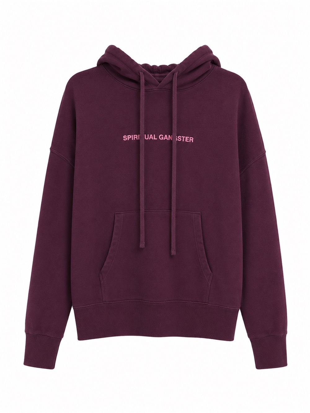 Spiritual Gangster Plum Oversized Graphic Hoodie Sweatshirt Medium